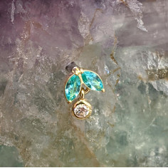 Accessoire en or jaune 18 carats et pierres fines Threadless 2