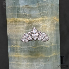 Cluster Invictus en titane et zircons cubiques - pour 1.2 mm