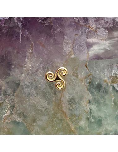 Triskèle en or jaune 18 carats Threadless