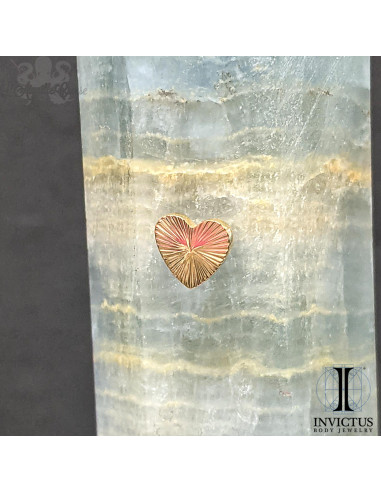 Coeur Invictus en titane pvd gold - pour 1.2 mm