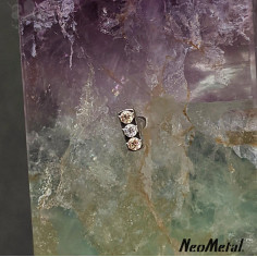 'Glimmer and Glow' Barre de 3 zircons Threadless - Neometal 2