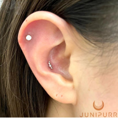 Croissant en or blanc 14 carats Threadless Junipurr 2