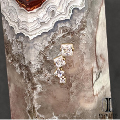 Cluster Invictus en titane pvd gold et zircons premiums - pour 1.2 mm 2