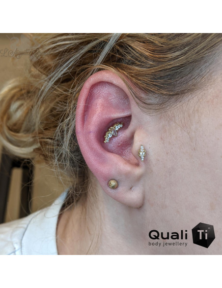 Accessoire 'Lucent' Threadless QualiTi en or jaune 14 carats