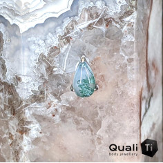 Goutte QualiTi en titane et Agate mousse - pour 1 ou 1.2 mm