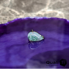 Goutte QualiTi en titane et Agate mousse - pour 1 ou 1.2 mm 2