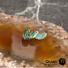 Triple marquise QualiTi en titane et Agate mousse - pour 1 ou 1.2 mm