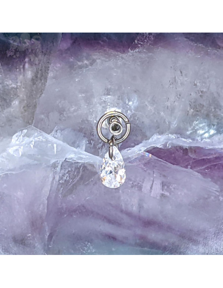 Charme en titane et cristal