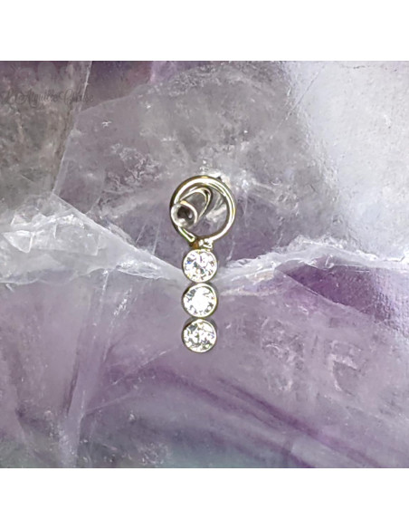 Charme en titane et zircons premiums