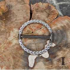 Clickers de téton Invictus en titane & Zircons - Threadless 2