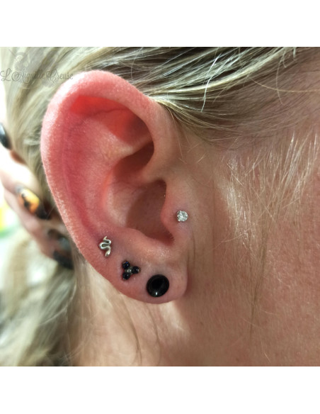 Serpent en or blanc 18 carats Threadless