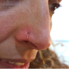 Anneau de narine en Or rose 18 carats déformable 2