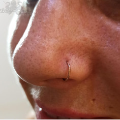 Anneau segmenté plaqué or rose, ouverture facile