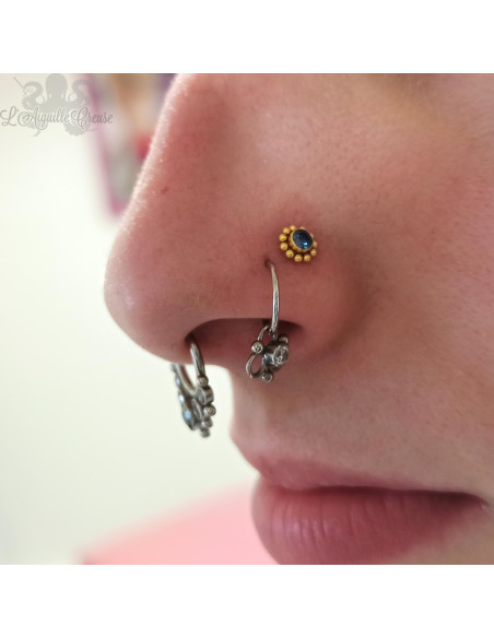 Charm Cristal Swarovski et titane