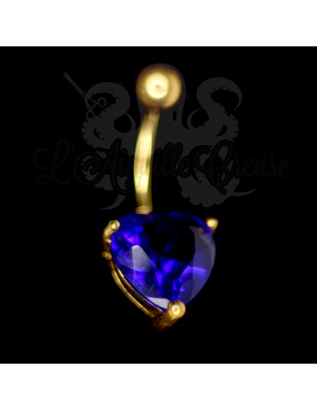 Coeur de nombril plaqué or