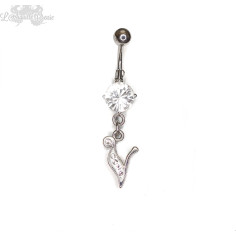 Bijou de nombril lettre