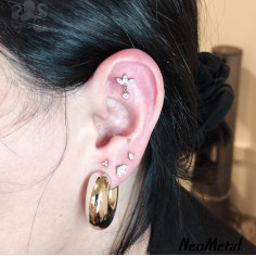 Zircon poire en titane, Threadless - Neometal 2