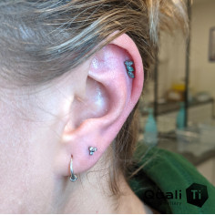 Triple marquise QualiTi en titane et Agate mousse - pour 1 ou 1.2 mm 2