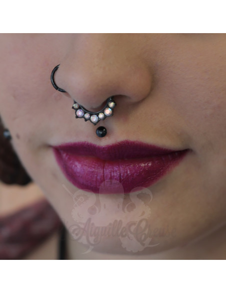 Clickers en acier chirurgical anodisé noir