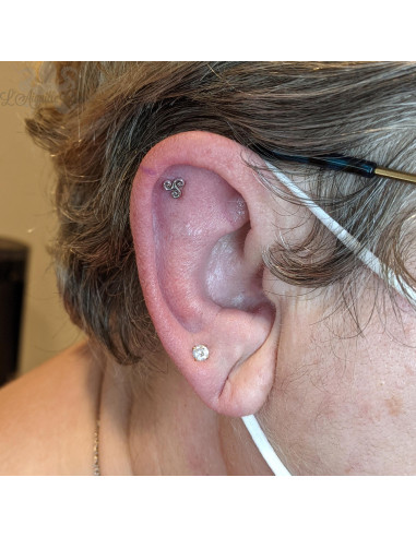 Triskèle en or blanc 18 carats Threadless