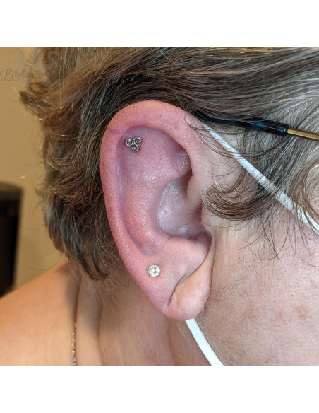 Triskèle en or blanc 18 carats Threadless