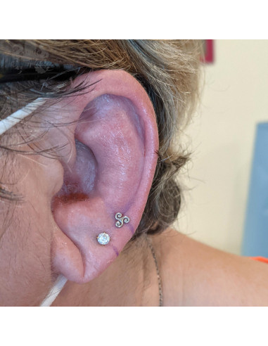 Triskèle en or blanc 18 carats Threadless