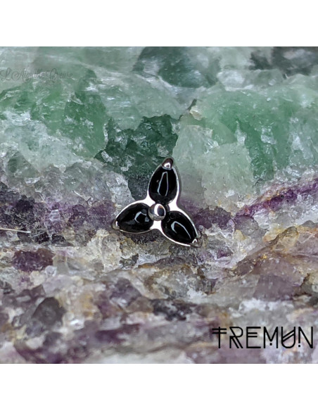 'Rachel' Tremun en titane & onyx , pour 1 ou 1.2 mm