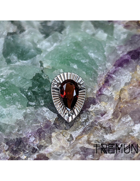 'Aurora' Tremun en titane & pierre fine , pour 1 ou 1.2 mm