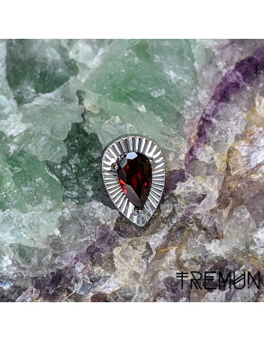 'Aurora' Tremun en titane & pierre fine , pour 1 ou 1.2 mm