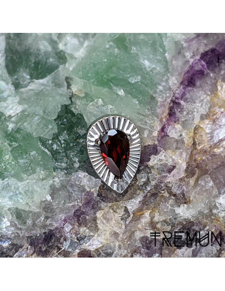 'Aurora' Tremun en titane & pierre fine , pour 1 ou 1.2 mm