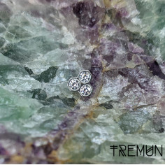 'Beehive' Tremun en titane & zircons , pour 1 ou 1.2 mm