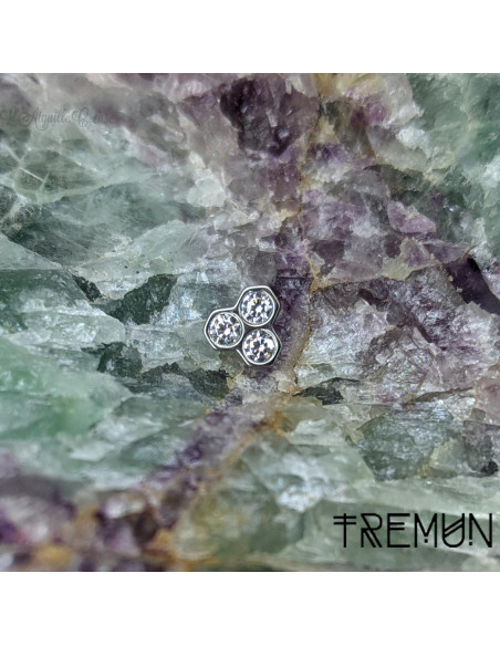 'Beehive' Tremun en titane & zircons , pour 1 ou 1.2 mm