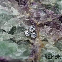 'Beehive' Tremun en titane & zircons , pour 1 ou 1.2 mm 2