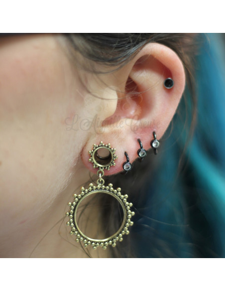 Tunnel et son cercle pendentif en Bronze