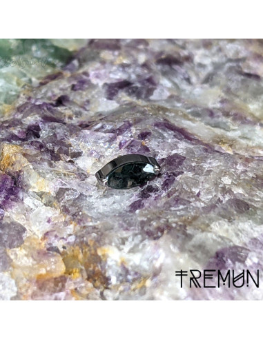 Navette Tremun en titane & pierre fine , pour 1 ou 1.2 mm