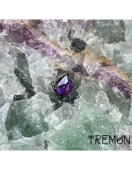 'Lena' Tremun en titane & pierre fine , pour 1 ou 1.2 mm