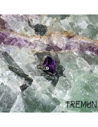 'Lena' Tremun en titane & pierre fine , pour 1 ou 1.2 mm