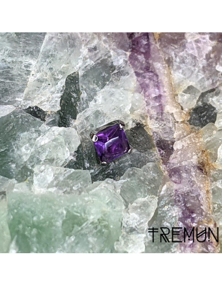 'Lena' Tremun en titane & pierre fine , pour 1 ou 1.2 mm