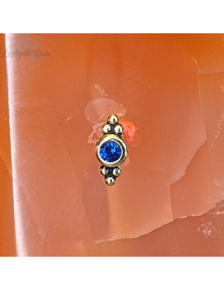 Accessoire en or jaune 18 carats et Saphir - Threadless