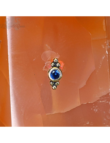 Accessoire en or jaune 18 carats et Saphir - Threadless