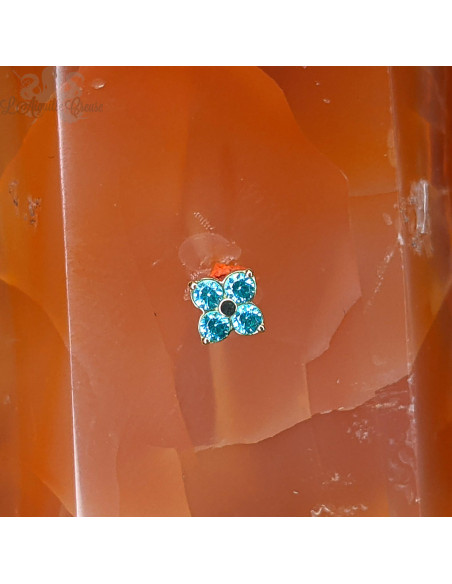 Accessoire en or jaune 18 carats et pierres fines Threadless