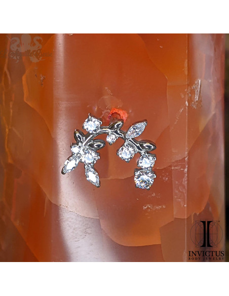 Cluster Invictus en titane et zircons premiums - threadless