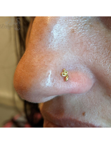 Serpent en or jaune 18 carats Threadless