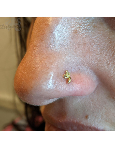 Serpent en or jaune 18 carats Threadless