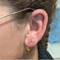 Marquise en Or 18 carats & zircon Swarovski, pour bijou en 1 ou 1.2 mm