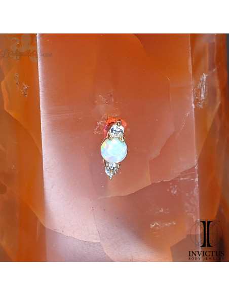 Accessoire en or 14 carats zircons et opale synthétique Threadless - Invictus