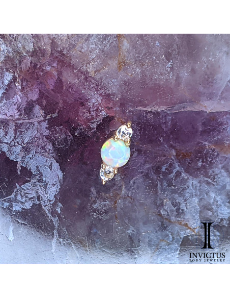 Accessoire en or 14 carats zircons et opale synthétique Threadless - Invictus