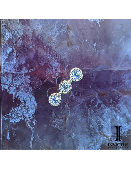 Accessoire en or 14 carats  et zircons Threadless - Invictus