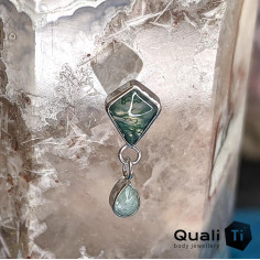 'Patina' QualiTi en titane et pierre fine - pour 1 ou 1.2 mm