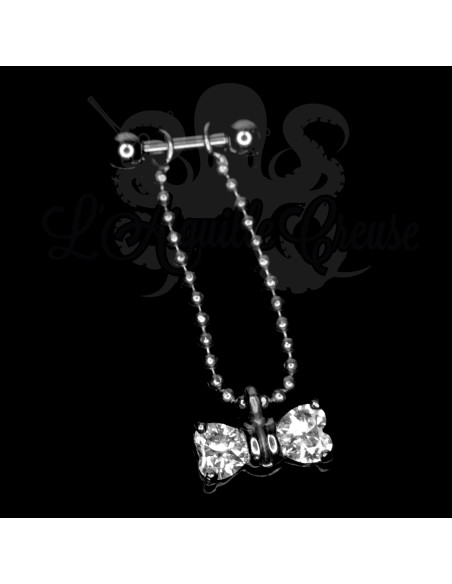 Bijou de cartilage Noeud blanc